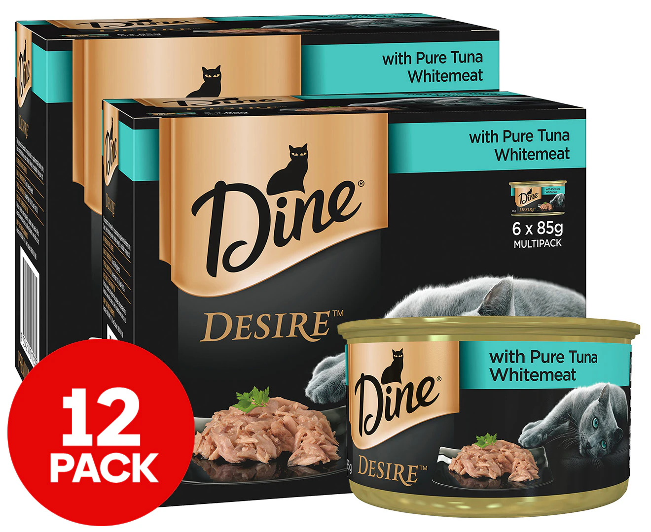 2 x Dine Desire w/ Pure Tuna Whitemeat 6pk