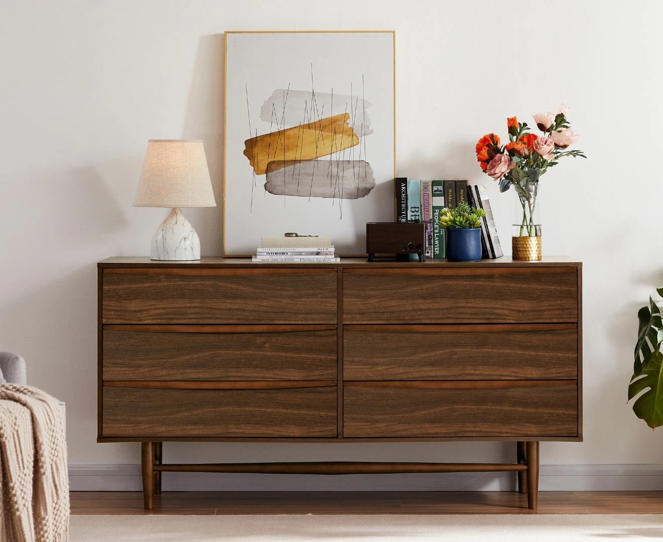 Lifely Pierre Walnut Chest of Drawers