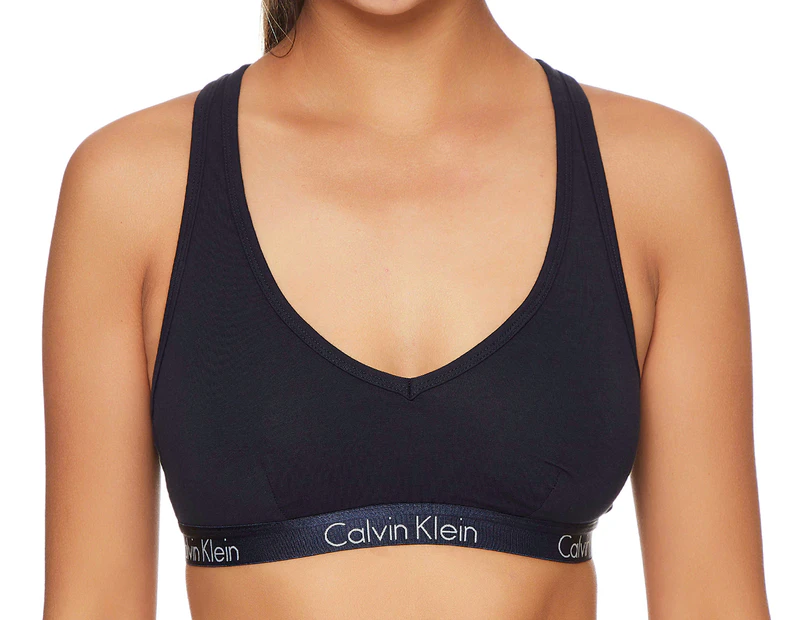 Calvin Klein Women's Motive Cotton Lightly Lined Bralette - Shoreline