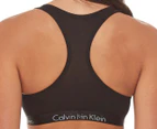 Calvin Klein Women's Motive Cotton Lightly Lined Bralette - Black