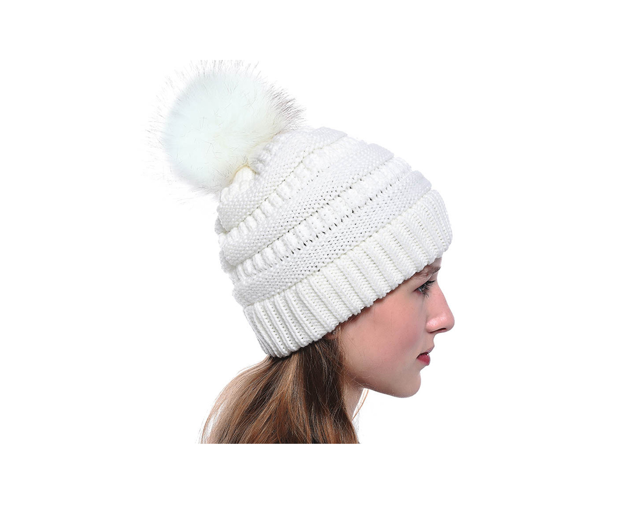 white ski beanie