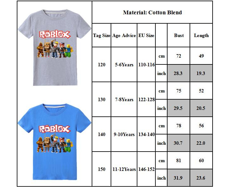 Boys Girls Roblox Summer Casual Short Sleeve 100% Cotton Kids T-Shirt Tops  UK