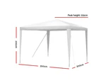 Instahut Wedding Gazebo Outdoor Marquee Party Tent Event Canopy Camping 3x3 White