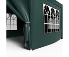 Outdoor Large Party Tent 3x6m Green Patio Garden Gazebo Marquee Pavilion with Wall 6 Wai Cloth