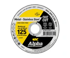 Metal & Stainless Steel Cutting Disc 125 x 1.6 mm | Alpha 25 Pack