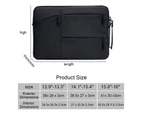BJWD Waterproof Laptop Sleeve Carry Case Cover Bag MacBook Lenovo Dell HP For 12.9"-13.3" Black