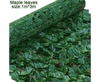 BJWD 3M Artificial Plant Wall Panels Leaf Hedge Vertical Garden Ivy Mat Foliage Maple leaves