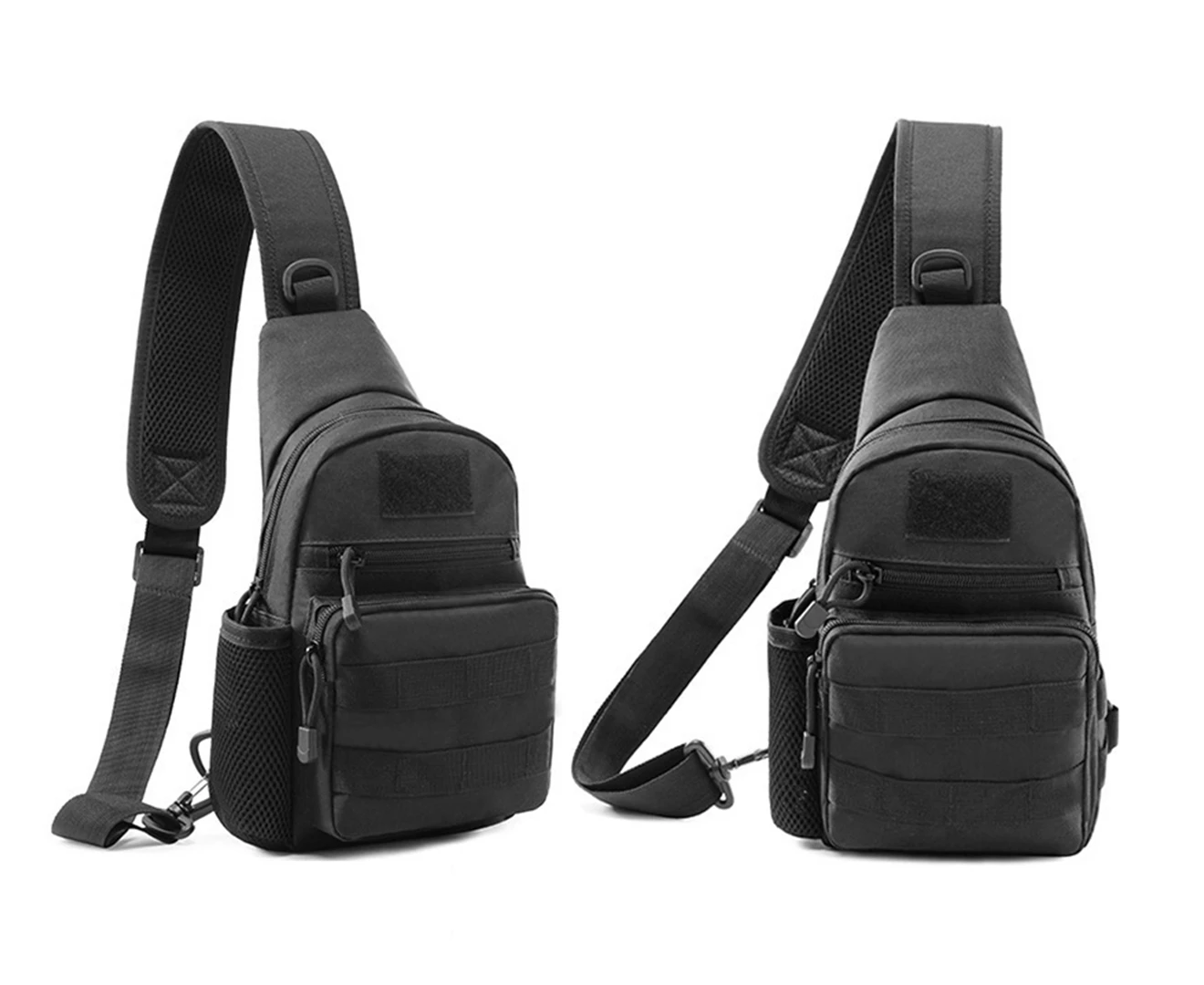 Man Shoulder Backpack Chest Bag Cross Body Satchel Bag Outdoor Indoor Black