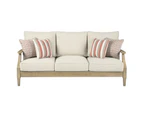 Outdoor Dakota Outdoor Timber 3 Seater Lounge Daybed Sofa - Beige - Outdoor Lounges