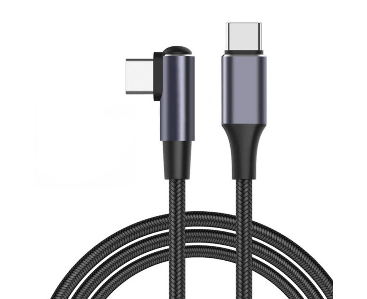 USB C to USB C Cable 100W - Male to Male Extension Cable,Upgrade Type C to Type C Cable Right Angle 5A Super Fast Charging Cable (PD) Cord