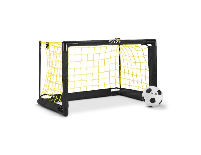 SKLZ 22in Pro Mini Soccer Indoor Sports Goal Practice Net w/Soft Soccer Ball Set