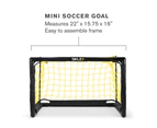 SKLZ 22in Pro Mini Soccer Indoor Sports Goal Practice Net w/Soft Soccer Ball Set