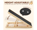 Petscene Dog Stairs Pet Ramp Puppy 4 Level Adjustable Ladder for Bed Car Outdoor Indoor Pine Wood