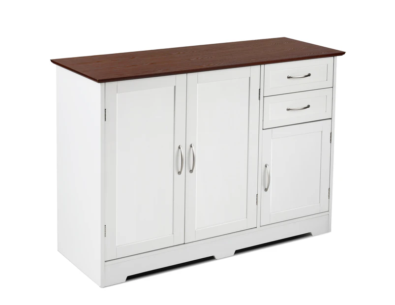 Giantex Wooden Buffet Sideboard Modern Storage Cabinet Cupboard for Hallway Kitchen Living Room,White