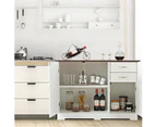 Giantex Wooden Buffet Sideboard Modern Storage Cabinet Cupboard for Hallway Kitchen Living Room,White