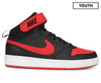 Nike Youth Boys' Court Borough Mid 2 Grade School Sneakers - Retro Black/Red