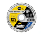 XTRA Reinforced Cut-off Wheels 125 x 1.6 mm | Alpha - 5 Pack