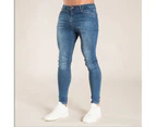 Egomilano Blue Mens Skinny Fit Denim Jeans - Blue - Blue