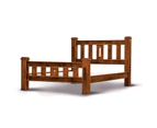 Umber 4pc Queen Bed Frame Suite Bedside Tallboy Furniture Package - Dark Brown