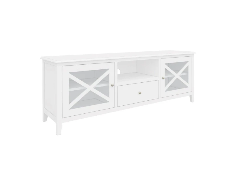 Daisy ETU Entertainment TV Unit 170cm Solid Acacia Wood Hampton - White