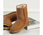 100% Australian Sheepskin UGG 3/4 Boots Moccasins Slippers Shoes Classic - Chestnut