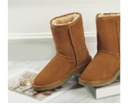 100% Australian Sheepskin UGG 3/4 Boots Moccasins Slippers Shoes Classic - Chestnut