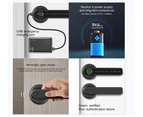 EHOME Smart Electronic Fingerprint Door Lock Handle Digital Password Bluetooth Key APP Black