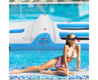 Costway Inflatable Floating Island Tropical Lounge Bed Swimming Pool Platform Raft w/Pump