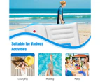 Costway Inflatable Floating Island Tropical Lounge Bed Swimming Pool Platform Raft w/Pump