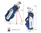 Costway Men Golf Clubs Set Beginner w/Stand Bag 10 Pieces Alloy/Graphite Drive, Right Hand