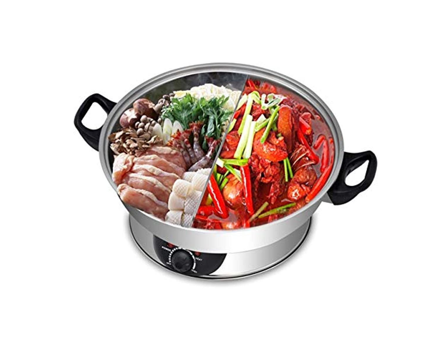 Teppanyaki 1350W 5L Steam Boat Electric Hot Pot w/600W Removable BBQ Grill