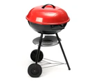 Portable Red Kettle Trolley Bbq Grill Charcoal