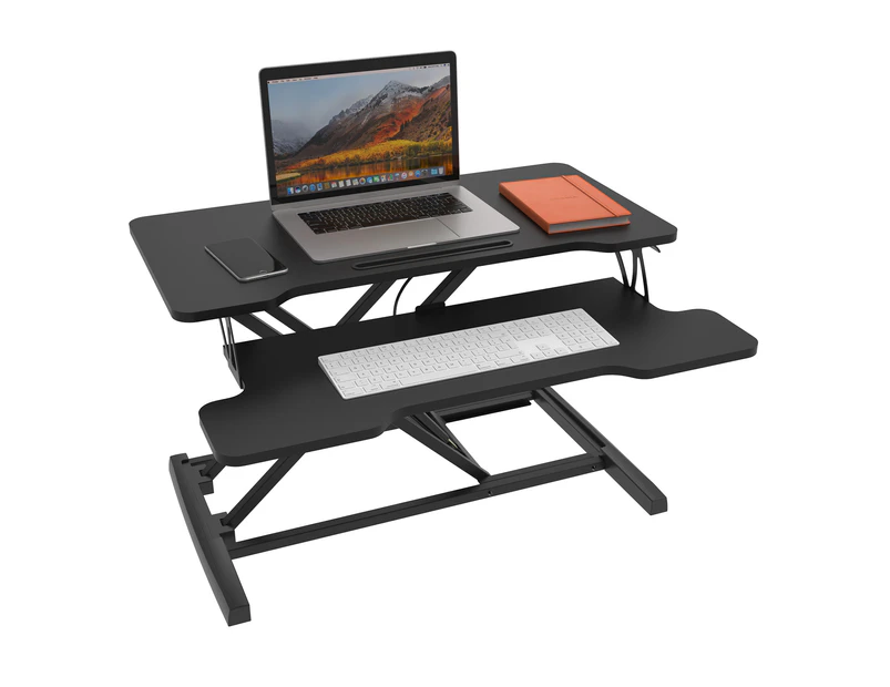 Advwin Height Adjustable Sit Standing Desk Black
