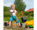 Costway Kids Metal Sand Digger Ride on Excavator w/Swivel Seat &8" Wheels Outdoor Garden Beach Toy Sandpit