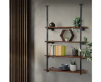 Artiss Bookshelf DIY Pipe Shelf 4 Tiers - INGE