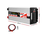 Giantz Power Inverter 3000W/6000W 12V to 240V Pure Sine Wave Camping Car Boat