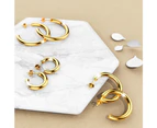 Erica Gold Hoop Earrings 30mm