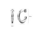 Erica White Gold Hoop Earrings 20mm