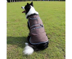 Dog Vest Clothes Adjustable Autumn Winter Jacket Soft Thicken Coat-XL-Brown