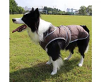 Dog Vest Clothes Adjustable Autumn Winter Jacket Soft Thicken Coat-M-Brown