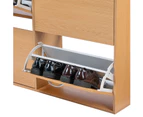 Foret Shoe Cabinet Shoes Storage Rack Organiser Side Hallway Wooden Shelf Drawer