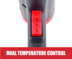 TOPEX Heat Gun Hot Air Heating Tool Kit Dual Speed w/ 5 Accessories Storage Case