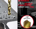 TOPEX 246PCs Combination Drill Bit Set Screw Bits Titanium for Metal Wood Masonry