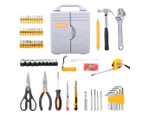 100PCs Household Hand Tool Set Utility Kit Hammer Plier Scissor Knife Screwdriver