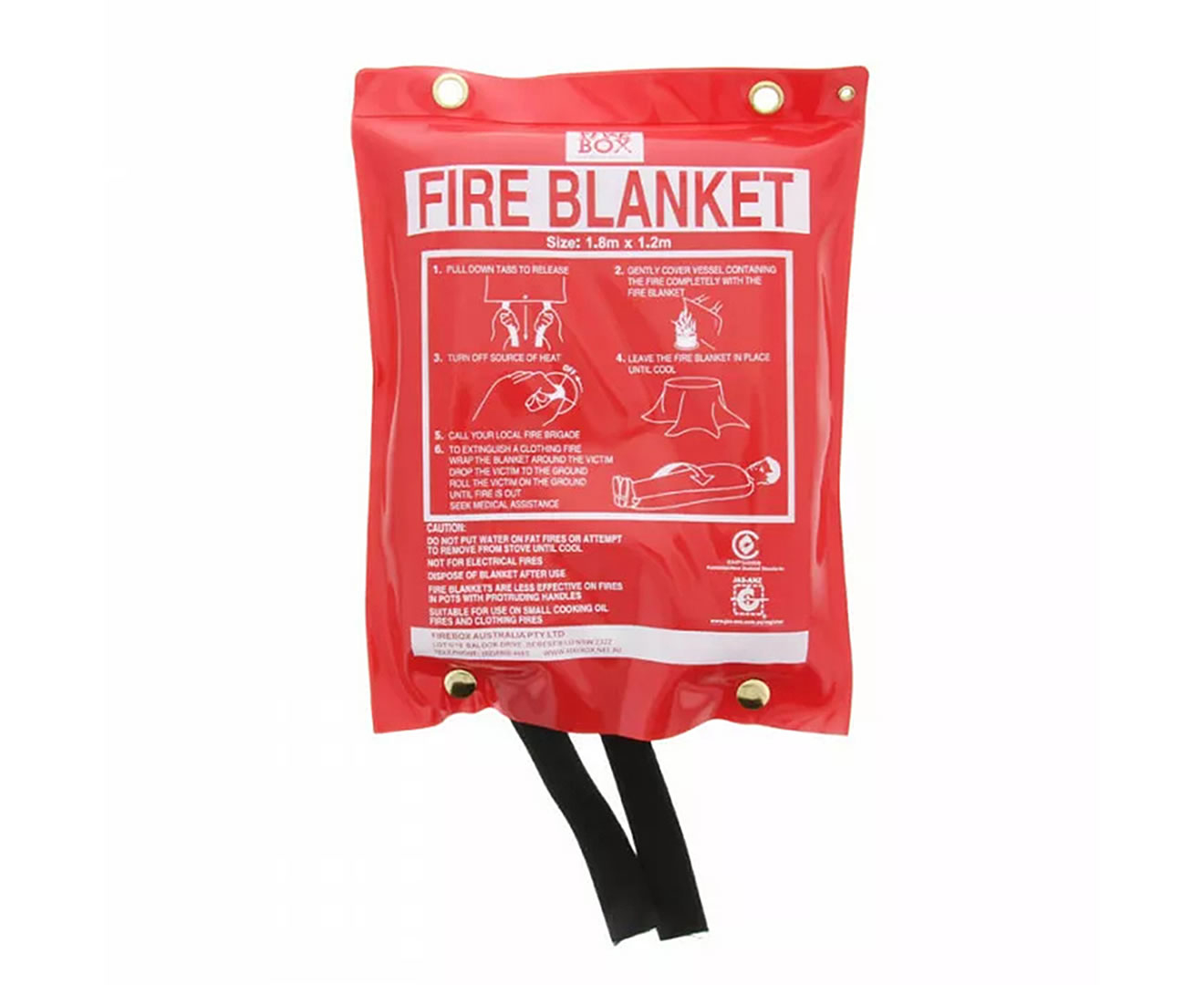 FIREBOX Flame Retardant 1.8M x 1.2M Fire Blanket Kitchen Car Office ...