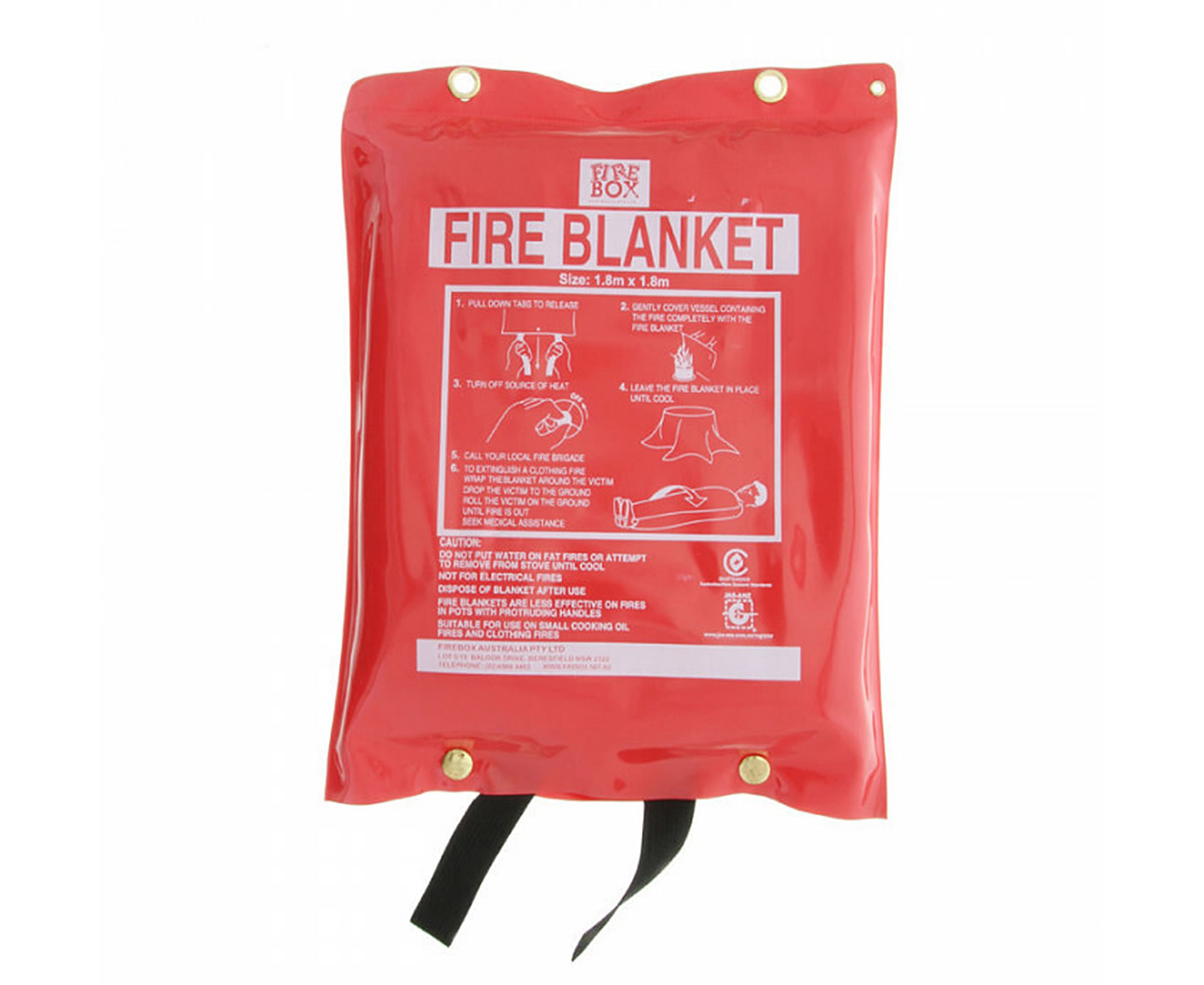 Firebox Flame Retardant 1.8m X 1.8m Fire Blanket Kitchen Car Office 