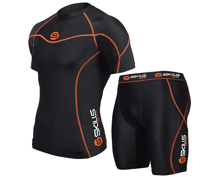 Skills Men's Compression Base Layer Half sleeve shirt and shorts