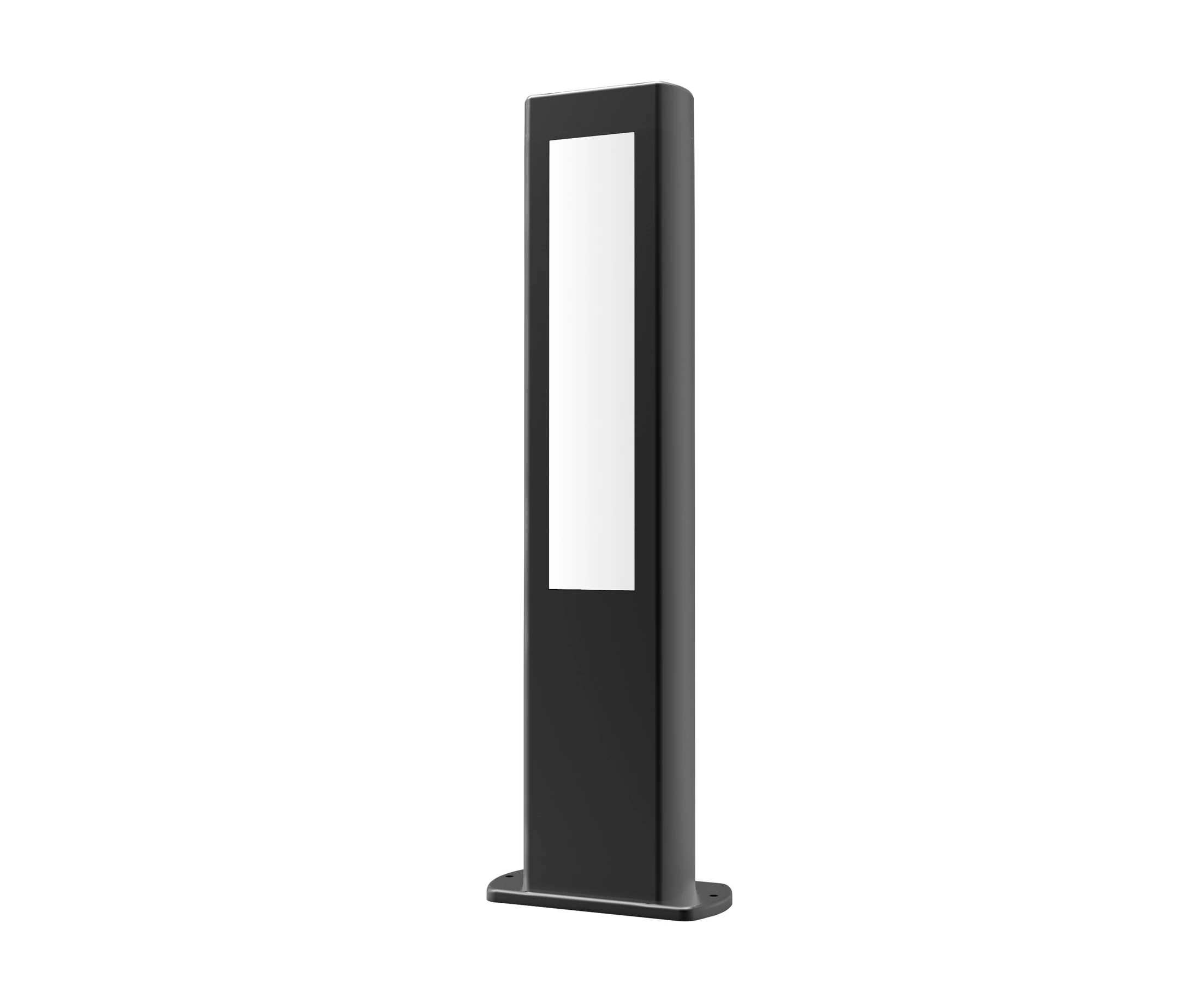 Amun Exterior LED Surface Mounted Bollard Lights IP54 Matt Black Medium