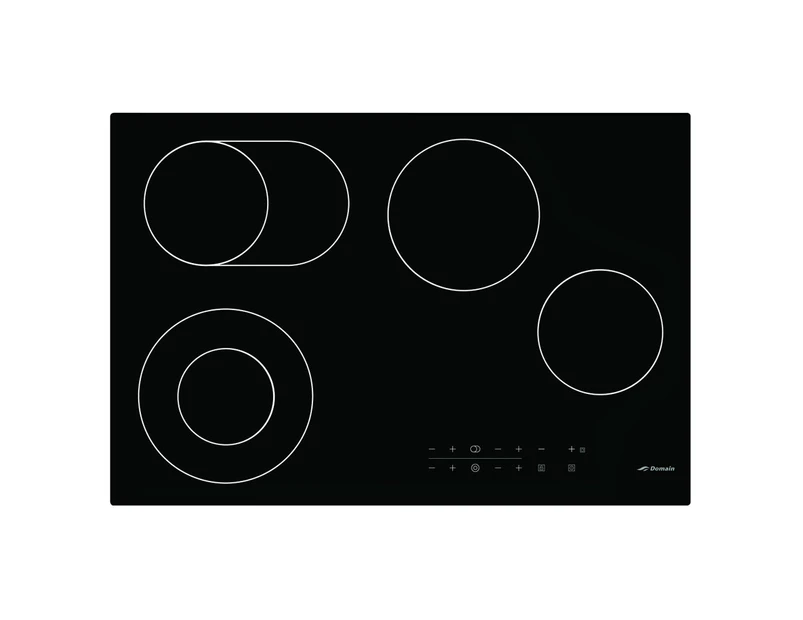 Domain Ceramic Glass Electric Cooktop with Touch Controls - 770mm