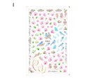 Nail Sticker Long-lasting Mixed Styles Self-Adhesive Flower Design Nail Art Decoration for Manicure-I